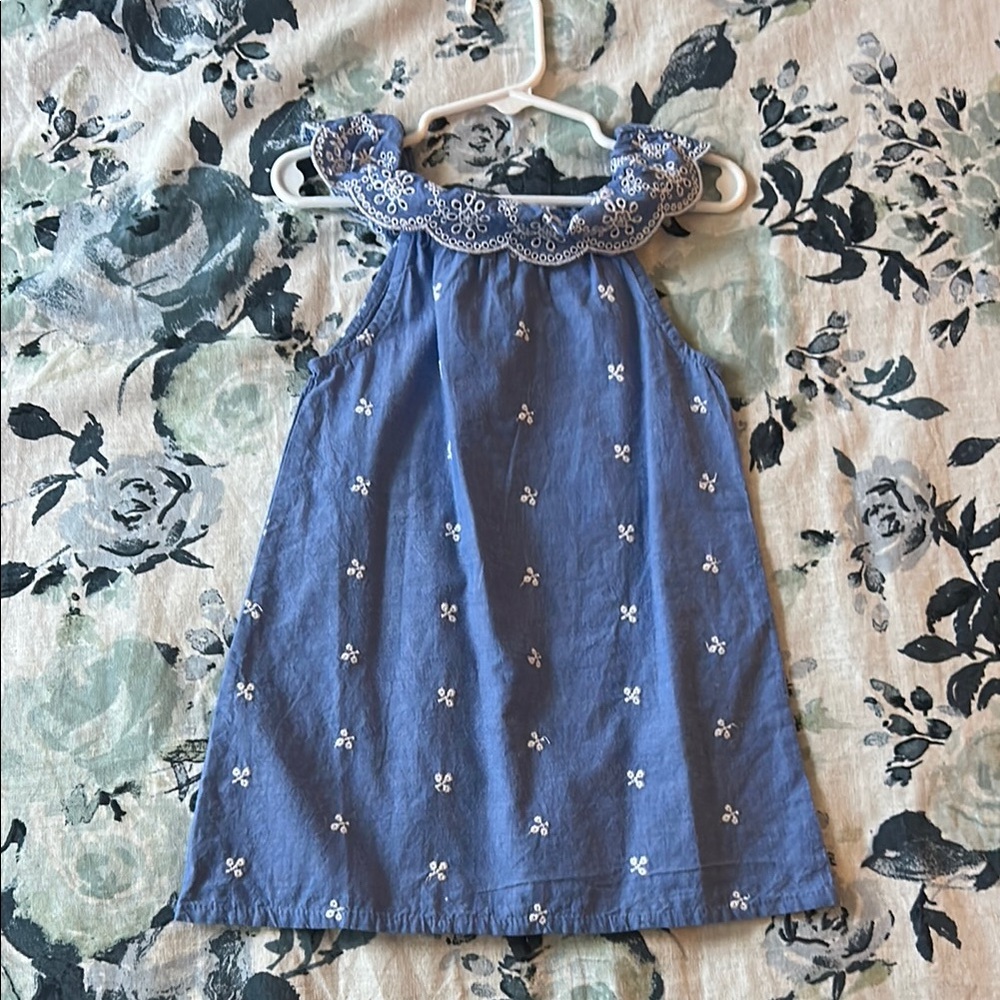 Beebay Blue Floral Kids Dress - Sz 9-12M